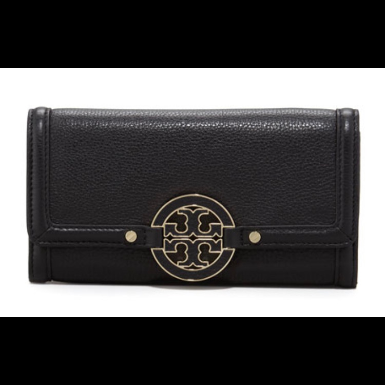 Tory Burch Amanda Continental Flap Wallet, Black